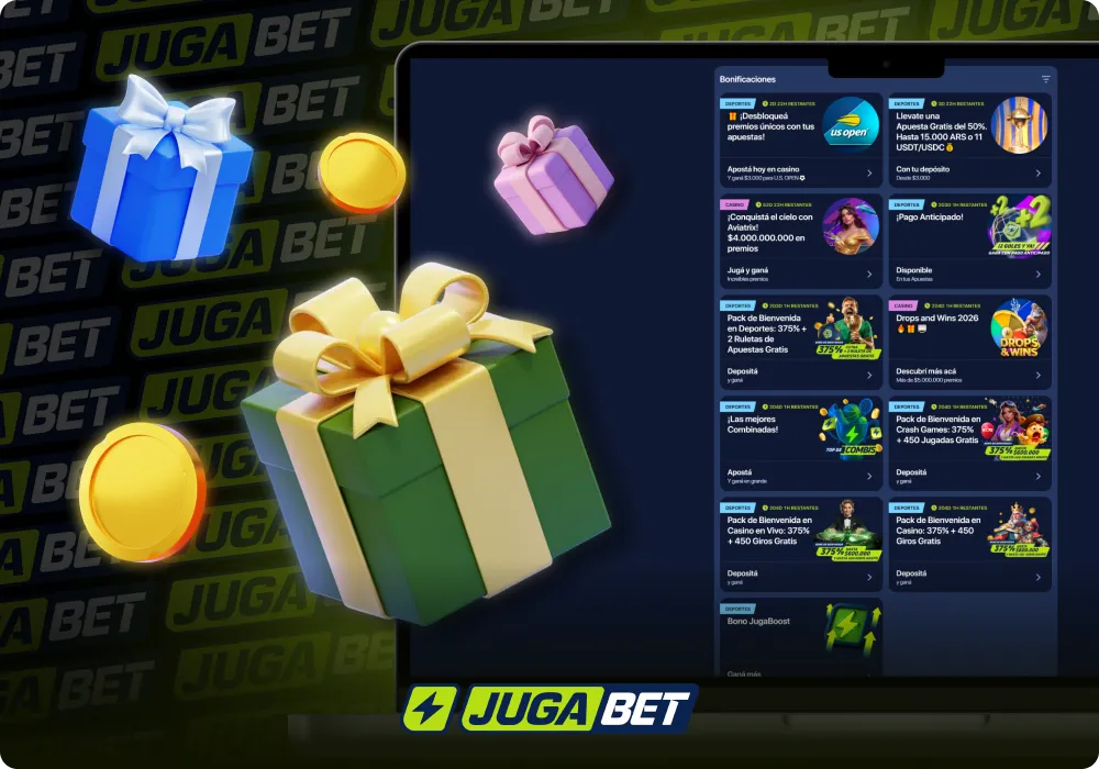 Bonos de Jugabet Argentina para Casino, Deportes y Nuevos Usuarios