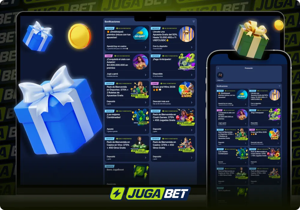 Bonos y Promociones de Jugabet Argentina para Casino Online